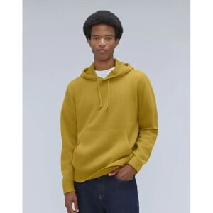 Everlane Men's The Felted Merino Hoodie Sweater Mustard Yellow XXL